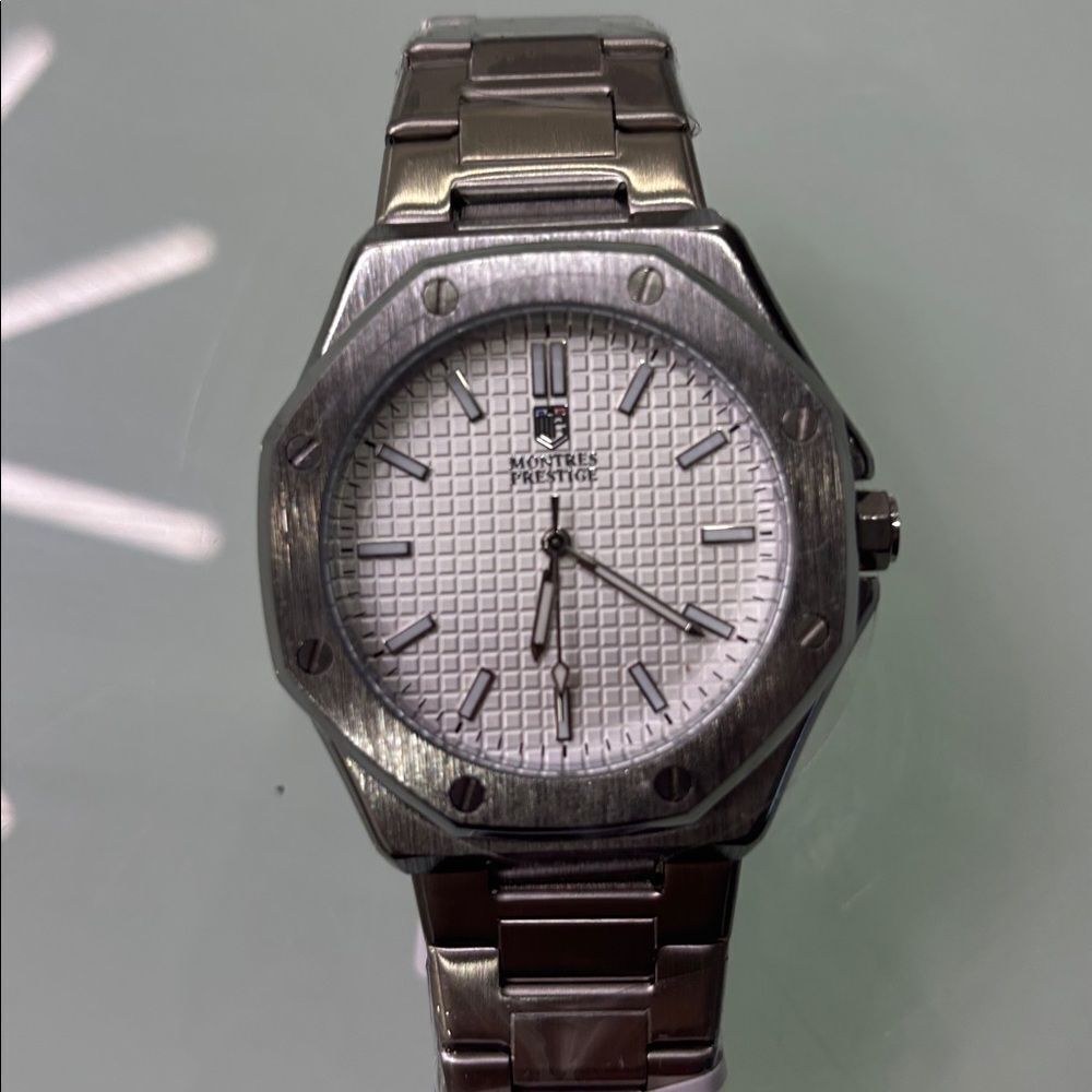 Montres Prestige men’s Silver Stainless Steel Watch